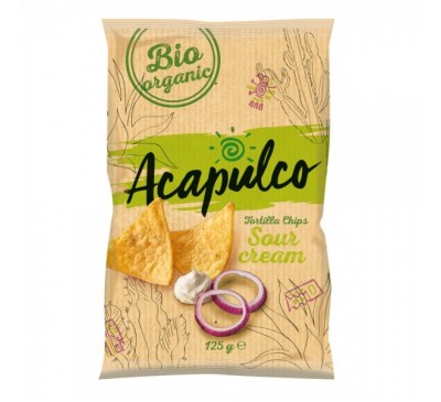 Tortilla chips cu smantana si ceapa bio